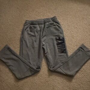 Nike Kids Gray Joggers with Side Logo XL